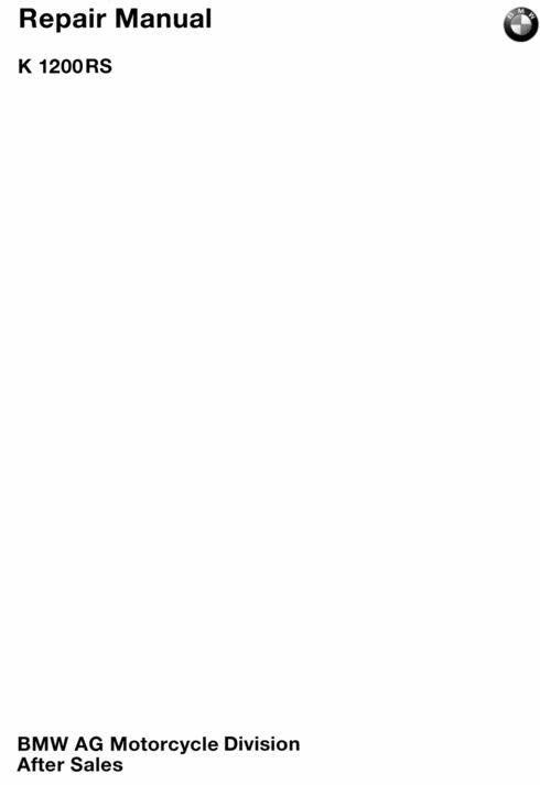 Product picture bmw k 1200rs/gt (97-2005) workshop manual with pictures 